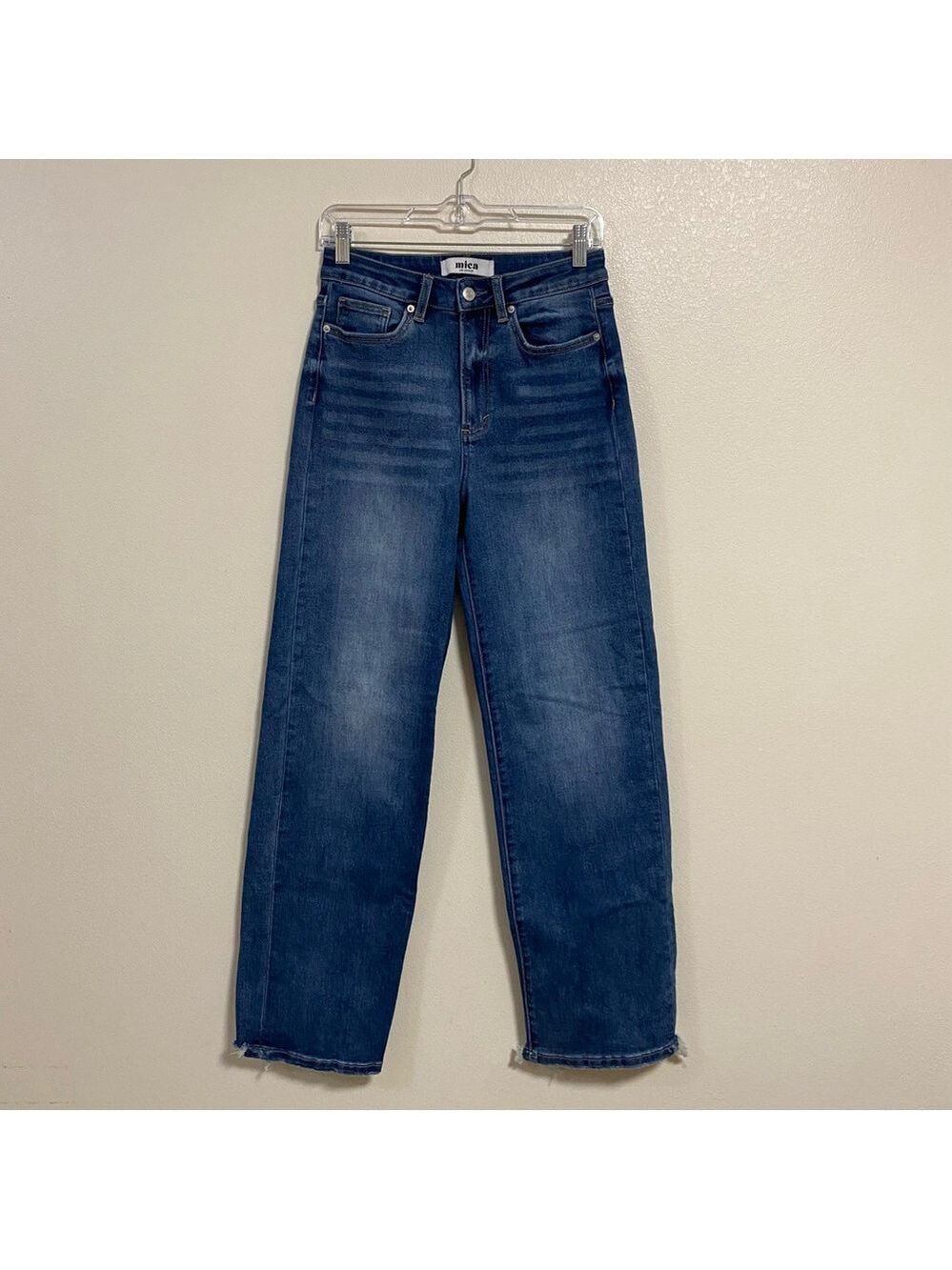 Mica Denim Jeans Women's Size 3/26 Blue High Rise Wide Leg Jeans Light Stretch